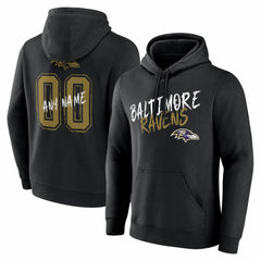 Baltimore Ravens Hustle Personalized Name & Number Hoodie | NFL Discount
