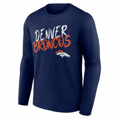 Denver Broncos Hustle Personalized Name & Number Long Sleeve T-Shirt | NFL Online
