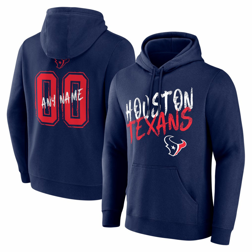 Houston Texans Hustle Personalized Name & Number Hoodie | NFL Hot