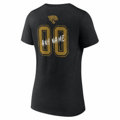 Jacksonville Jaguars Women's Hustle Personalized Name & Number V-Neck T-Shirt | NFL Sale