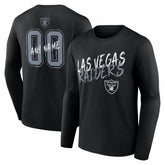 Las Vegas Raiders Hustle Personalized Name & Number Long Sleeve T-Shirt | NFL Discount