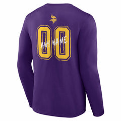 Minnesota Vikings Hustle Personalized Name & Number Long Sleeve T-Shirt | NFL On sale