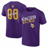 Minnesota Vikings Hustle Personalized Name & Number T-Shirt | NFL Discount