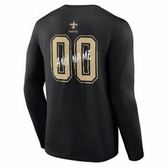 New Orleans Saints Hustle Personalized Name & Number Long Sleeve T-Shirt | NFL Hot