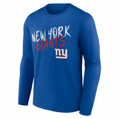 New York Giants Hustle Personalized Name & Number Long Sleeve T-Shirt | NFL US