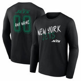 New York Jets Hustle Personalized Name & Number Long Sleeve T-Shirt | NFL US