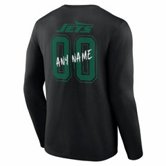 New York Jets Hustle Personalized Name & Number Long Sleeve T-Shirt | NFL US