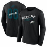 Philadelphia Eagles Hustle Personalized Name & Number Long Sleeve T-Shirt | NFL On sale