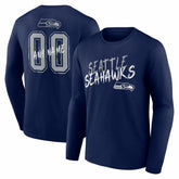 Seattle Seahawks Hustle Personalized Name & Number Long Sleeve T-Shirt | NFL Hot