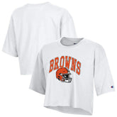 Cleveland Browns Women's Boyfriend Cropped T-Shirt | NFL Outlet