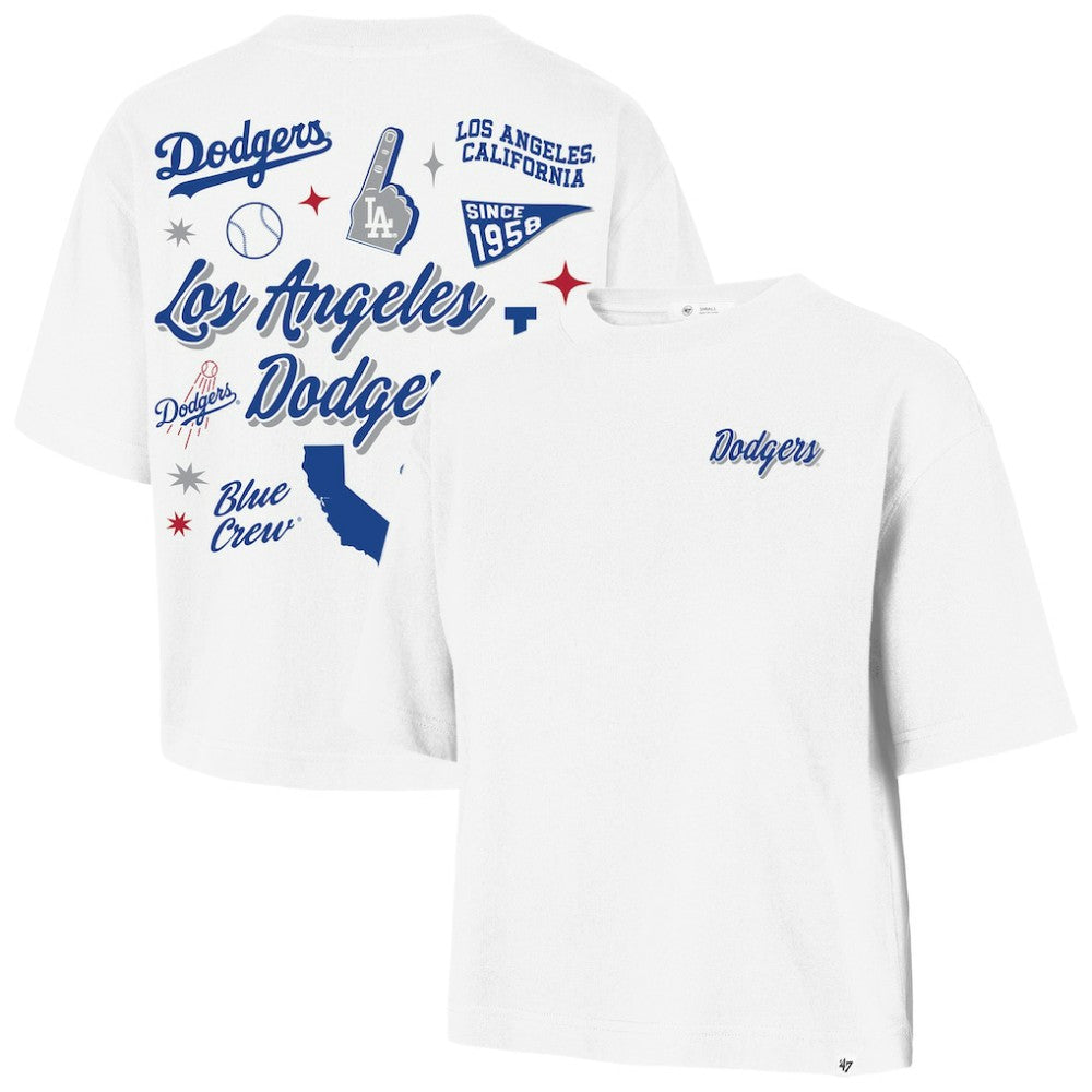 Los Angeles Dodgers '47 Women's Collage Script Reed City T-Shirt - MLB T-shirts