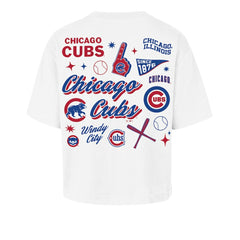 Chicago Cubs '47 Women's Collage Script Reed City T-Shirt - MLB T-shirts