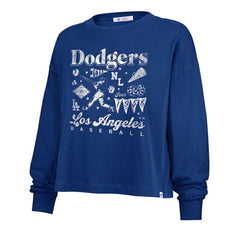 Los Angeles Dodgers '47 Women's Team Collage Sydney Long Sleeve T-Shirt - MLB T-shirts