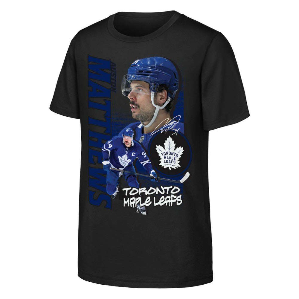 Auston Matthews Toronto Maple Leafs Outerstuff Youth Playmaker T-Shirt - NHL T-shirts