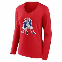 New England Patriots Drake Maye Women's Nickname V-Neck Long Sleeve T-Shirt | NFL Outlet