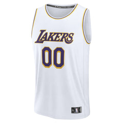 Association Edition - White Los Angeles Lakers Fast Break Custom Replica Jersey | NBA