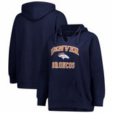 Denver Broncos Women's Plus Size Heart & Soul Notch Neck Hoodie | NFL Hot