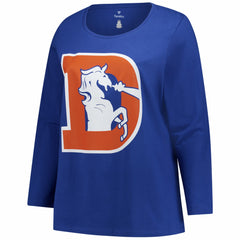 Denver Broncos Women's Plus Size Primary Logo Long Sleeve Scoop Neck T-Shirt | NFL On sale
