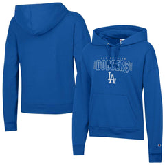 Los Angeles Dodgers Champion Women's Distressed Powerblend Hoodie - MLB Hoodies