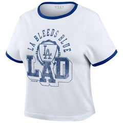 Los Angeles Dodgers WEAR by Erin Andrews Women's Ringer Baby T-Shirt - MLB T-shirts