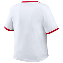 Philadelphia Phillies WEAR by Erin Andrews Women's Ringer Baby T-Shirt - MLB T-shirts