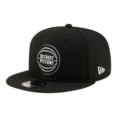 Black/White Detroit Pistons Team 9FIFTY Snapback Hat | NBA