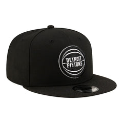 Black/White Detroit Pistons Team 9FIFTY Snapback Hat | NBA
