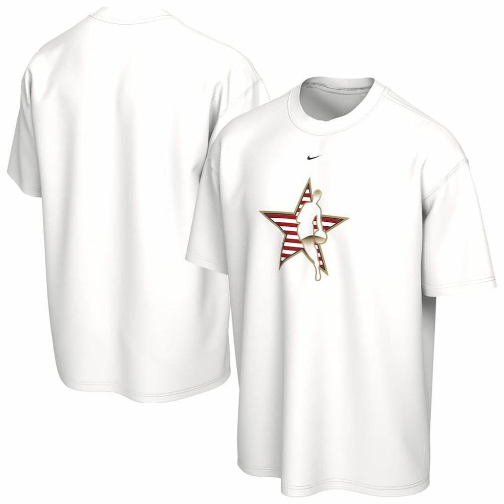 White 2026 NBA All-Star Game Stripe USA T-Shirt | NBA