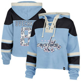 Alexander Ovechkin Washington Capitals '47 Women's Cherry Blossom Superior Lacer Cropped Pullover Hoodie - NHL Hoodies