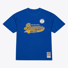 Milwaukee Brewers Mitchell & Ness Script Sweep Arch T-Shirt - MLB T-shirts
