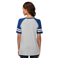 Los Angeles Dodgers G-III 4Her by Carl Banks Women's Goal Line Raglan V-Neck T-Shirt - MLB T-shirts
