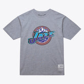 Heather Gray Utah Jazz Unisex Hardwood Classics Arch T-Shirt | NBA