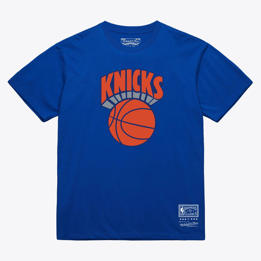 Royal New York Knicks Unisex Hardwood Classics Arch T-Shirt | NBA
