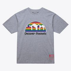 Heather Gray Denver Nuggets Unisex Hardwood Classics Arch T-Shirt sale | NBA