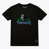 Black Minnesota Timberwolves Unisex Hardwood Classics Arch T-Shirt | NBA