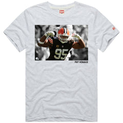 Cleveland Browns Myles Garrett Homage Unisex Player Graphic Tri-Blend T-Shirt | NFL New