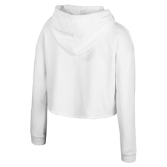 White Oklahoma City Thunder Stadium Essentials Women's Ice Cream Cropped Hoodie | NBA