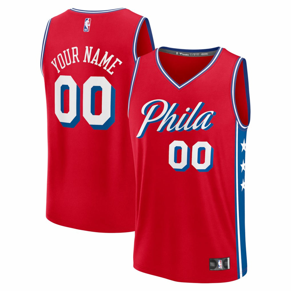Red Philadelphia 76ers Fastbreak Custom Jersey | NBA