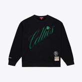 Black Boston Celtics Women's Hardwood Classics Script Lightweight Sweatshirt | NBA