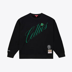 Black Boston Celtics Women's Hardwood Classics Script Lightweight Sweatshirt | NBA