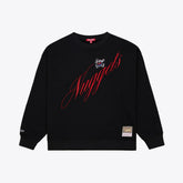 Black Denver Nuggets Women's Hardwood Classics Script Lightweight Sweatshirt sale | NBA