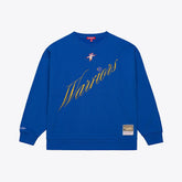 Royal Golden State Warriors Women's Hardwood Classics Script Lightweight Sweatshirt sale | NBA