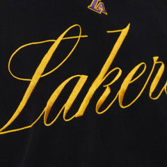Black Los Angeles Lakers Women's Hardwood Classics Script Lightweight Sweatshirt | NBA