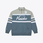 Blue New York Knicks Thunderstorm Head Coach Quarter-Zip Jacket | NBA