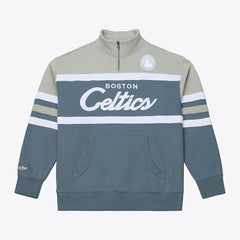 Blue Boston Celtics Thunderstorm Head Coach Quarter-Zip Jacket | NBA