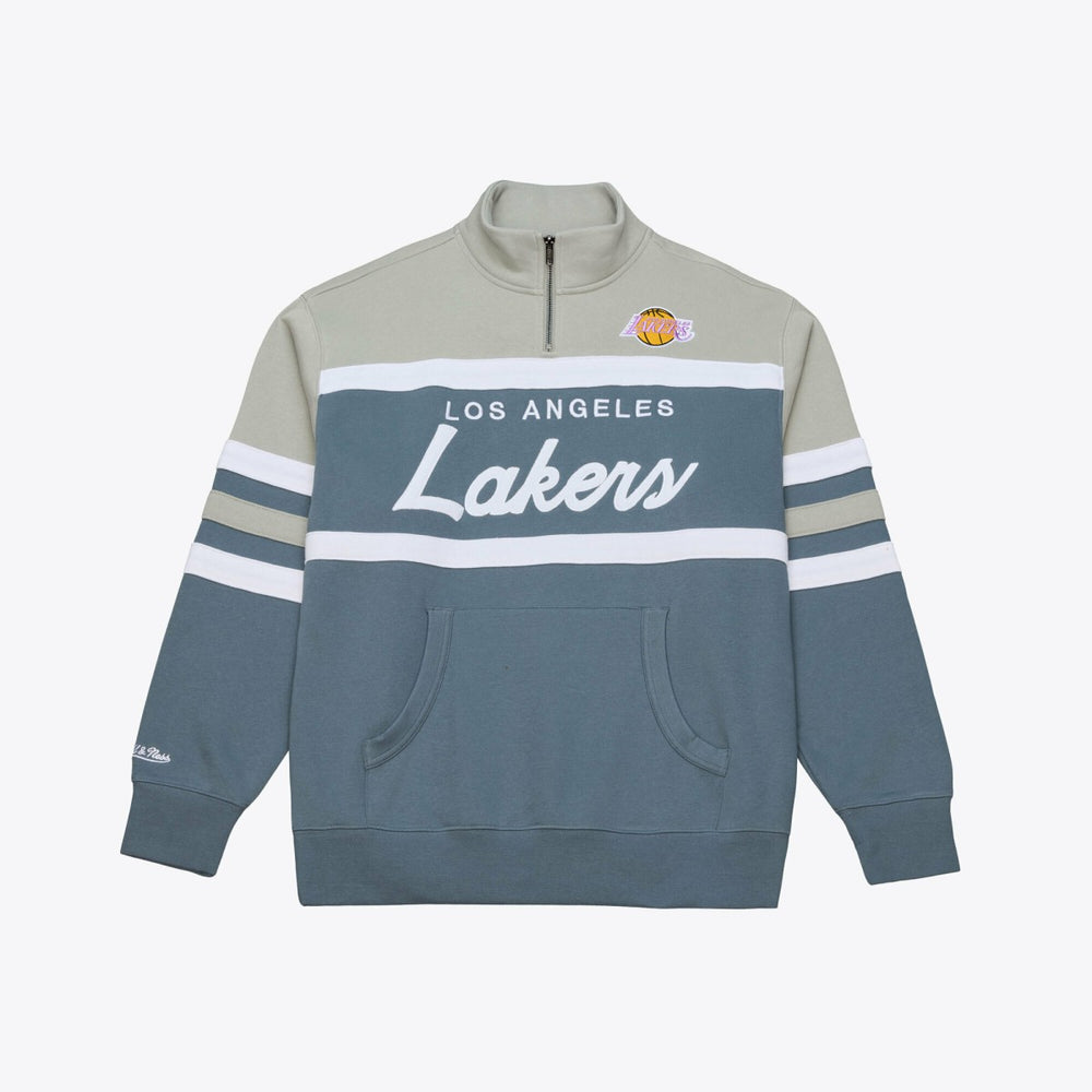 Blue Los Angeles Lakers Thunderstorm Head Coach Quarter-Zip Jacket | NBA
