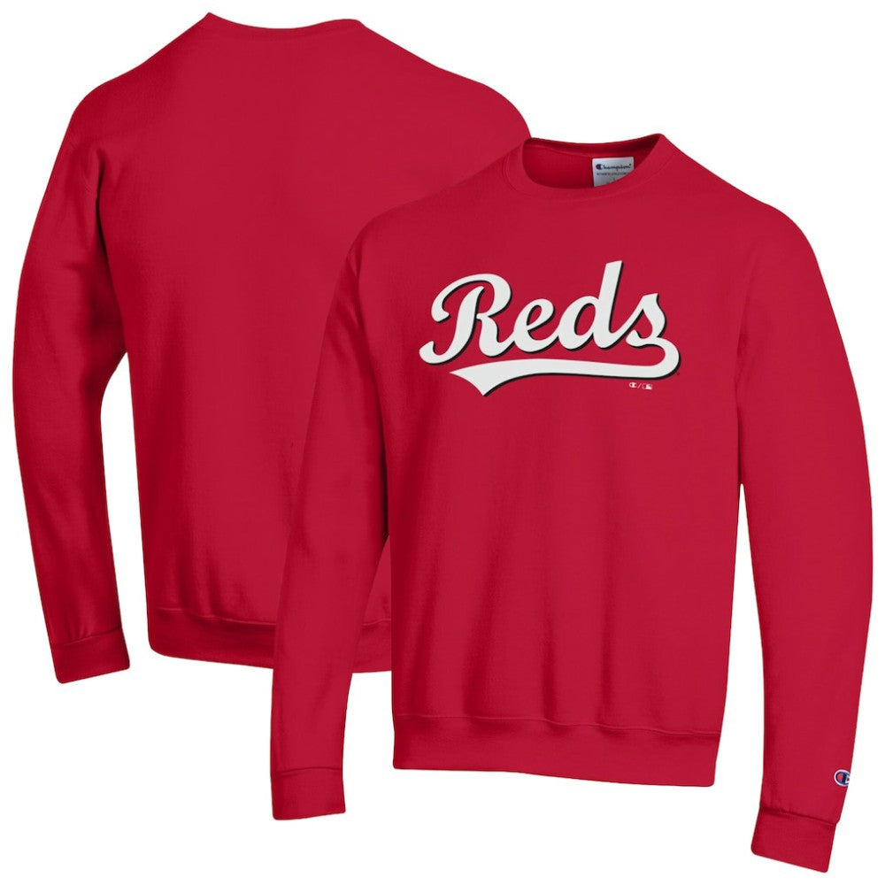 Cincinnati Reds Champion Powerblend Wordmark Sweatshirt - MLB Sweatshirts
