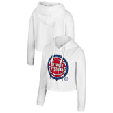 White Detroit Pistons Stadium Essentials Women's Ice Cream Cropped Hoodie sale | NBA