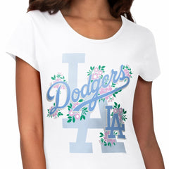 Los Angeles Dodgers G-III 4Her by Carl Banks Women's Floral Endzone T-Shirt - MLB T-shirts