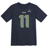 Seattle Seahawks Jaxon Smith-Njigba Preschool Super Bowl LX Patch Name & Number T-Shirt | NFL Outlet